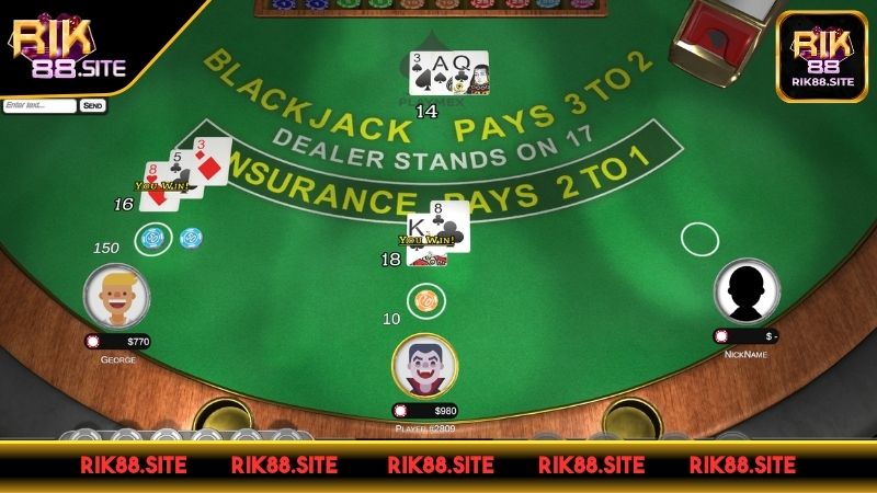 Chiến thuật chơi Blackjack RIK88 rinh thưởng lớn Chiến thuật chơi Blackjack RIK88 rinh thưởng lớn