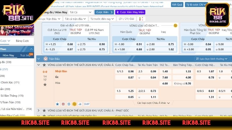Khám phá các loại hình thể thao RIK88 đặc sắc Khám phá các loại hình thể thao RIK88 đặc sắc